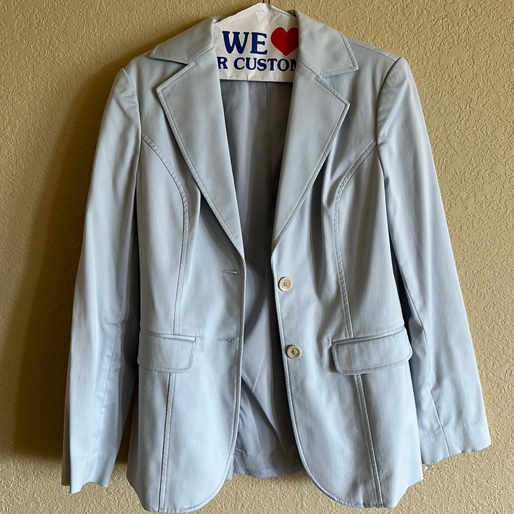 Classiques entier size 10 women’s light blue jacket Nordstrom